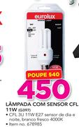 Eurolux Lampada Com Sensor CFL 11W G397