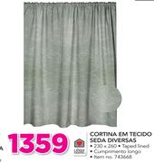 Always Home Cortina em Tecido Seda diversas