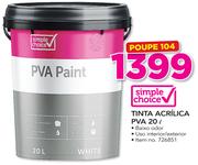 Simple Choice Tinta Acrilica PVA -20Ltr