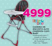 Little One Cadeira De Encosto Alto Cinzenta Cleo Baby