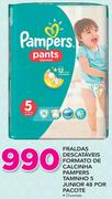 Fraldas Descartáveis Formato De Calcinha Pampers Tamanho 5 Junior 48 Por Pacote