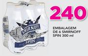 Embalagem de 6 Smirnoff Spin-300ml
