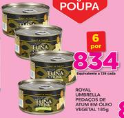 Royal Umbrella Pedacos De Atum Em Oleo Vegetal-6x185g
