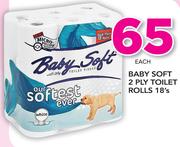 Baby Soft 2 Ply Toilet Rolls-18's