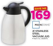 Mainstays 2Ltr Stainless Steel Vacuum Jug