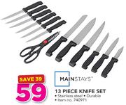 Mainstays 13 Piece Knife Set