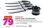 Shogun Knife And Sharpener-Per Set