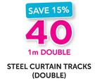 Decorland Steel Curtain Tracks Double 1m