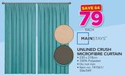 Mainstays Unlined Crush Microfibre Curtain-Each
