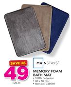 Mainstays Memory Foam Bath Mat-Each