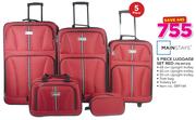 Mainstays 5 Piece Luggage Set Red TB-20123