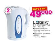 Logik 1.7Ltr White Kettle RSH-441668-01