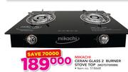 Mikachi Ceran Glass 2 Burner Stove Top MGTD7000BB