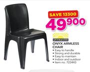 Atracite Onxy Armless Chair