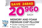 Vita Sleep Memory And Foam Premium Chip Pillow-Each