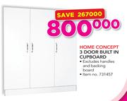 Home Concept 3 Door Built In Cupboard