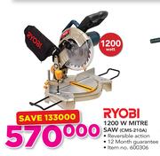 Ryobi 1200W Mitre Saw CMS-210A