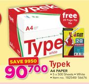 Typek A4 Paper Plus Free 20 Page Flip File