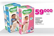 Huggies Gold Comfort Nappies Size 3, 4 Or 5-Each