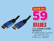 Ellies 3m HDMI Cord BPHDMI3