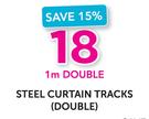 Decorland Steel Curtain Tracks(Double)-1m Double