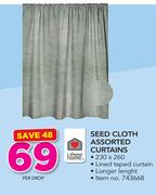Always Home Seed Cloth Assorted Curtains-230 x 260 Per Drop