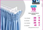 Decorland Steel Curtain Tracks(Double)-1.5m Double