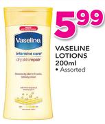 Vaseline Lotions Assorted-200ml