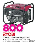 Ryobi 2.7Kw Generator RG-2700