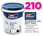 Dulux 20Ltr Acrylic PVA Matt Paint