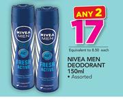 Nivea Men Deodorant-2 x 150ml