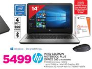 HP Intel Celeron Notebook Plus Office 365 14-AM005NI