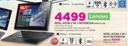 Lenovo Intel Atom 2 In 1 Wi-Fi Notebok MIX310