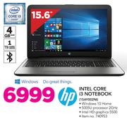 HP Intel Core i3 Notebook 15AY002NI