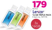 Lexar 16GB Triple Pack-Per Pack