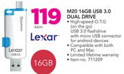 Lexar M20 16GB USB 3.0 Dual Drive