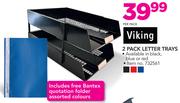 Viking 2 Pack Letter Trays-Per Pack