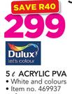 Dulux 5Ltr Acrylic PVA