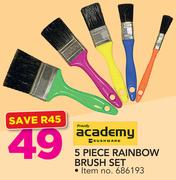 Academy 5 Piece Rainbow Brush Set