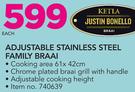 Ketla Adjustable Stainless Steel Family Braai