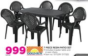 Gold Sun 7 Piece Resin Patio Set-Per Set