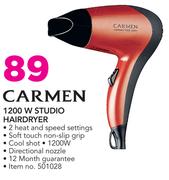Carmen 1200W Studio Hairdryer