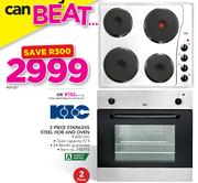 KIC 2 Piece Stainless Steel Hob And Oven-Per Set