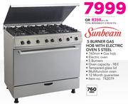 Sunbeam 5 Burner Gas Hob With Electric Oven S Steel