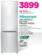 Hisense 359Ltr Metallic Bottom Freezer Fridge H359BME