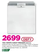 Defy 195Ltr White Chest Freezer DMF470