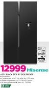 Hisense 670Ltr Black Side By Side Fridge