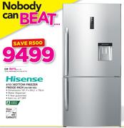 Hisense 610Ltr Bottom Freezer Fridge Inox H610BI WD