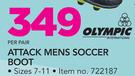 Olympic Attack Mens Soccer Boot Sizes 7-11-Per Pair