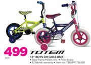 ToTem 12" Boys Or Girls BMX-Each